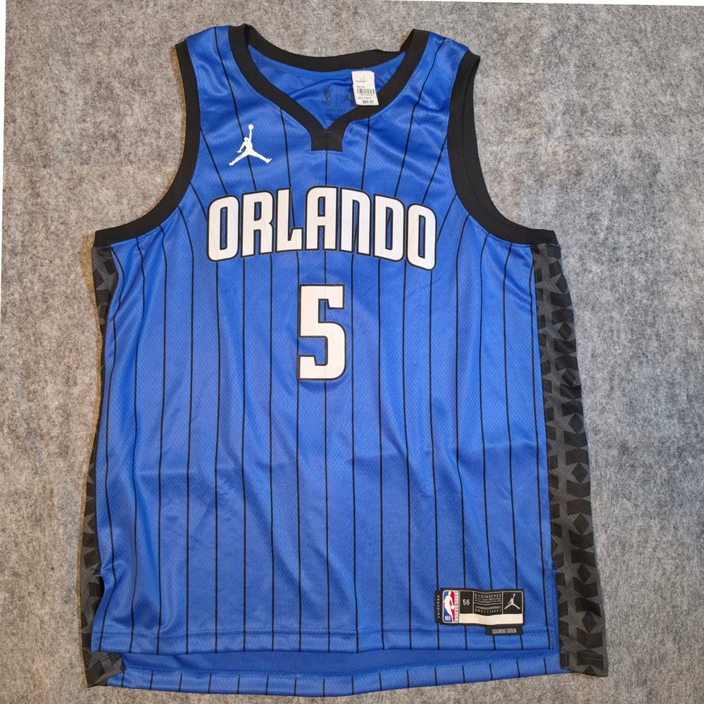Jordan Orlando Magic Paolo Banchero #5 Blue Statement Jersey Size 2XL - NWOT